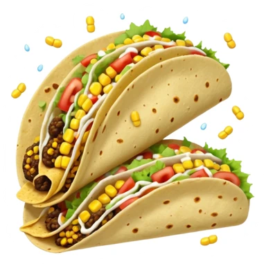 tacos falling like rain sticker