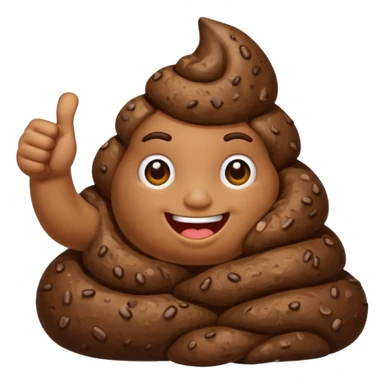 Poop thumbs up sticker