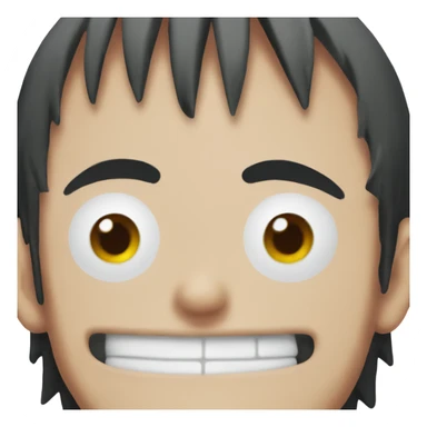 Luffy from one piece dumb  sticker