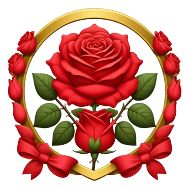 brasão com rosas condessa vermelha sticker