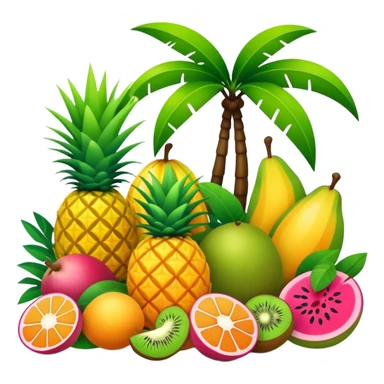 tropical jungle fruit landscape sticker