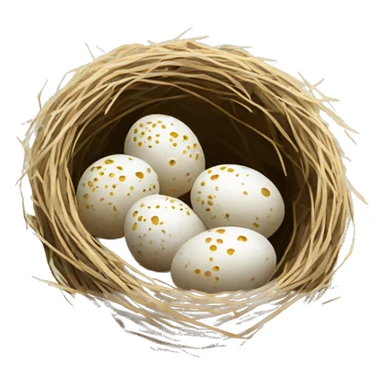 A nest of quail eggs sticker