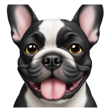 french bulldog black sticker