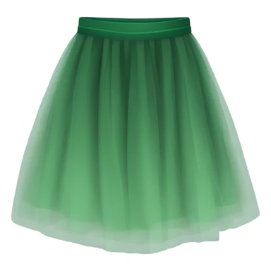 Green tulle skirt, isolated sticker