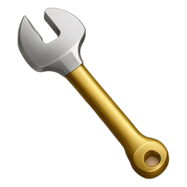 ajustable wrench un wood and gold sticker