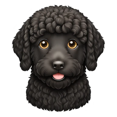 Black labradoodle sticker