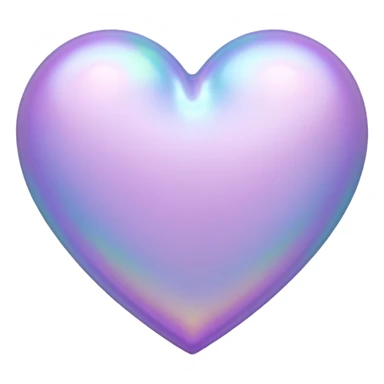 pastel lilac-colored iridescent heart sticker