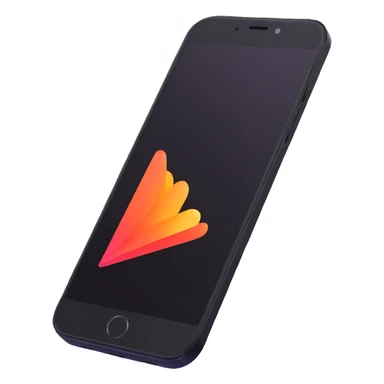 sleek smartphone with glowing screen sticker