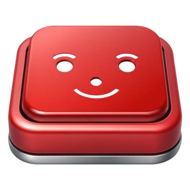 Red button ready to press sticker