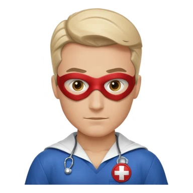 Male nurse superhero  sticker
