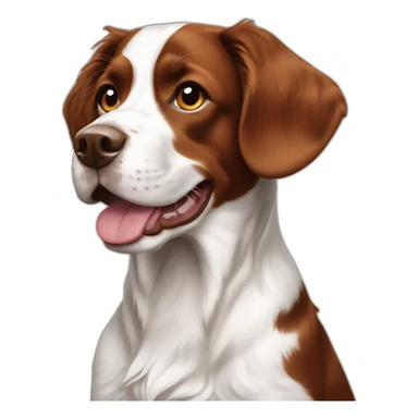 Black and white Brittany spaniel dog sticker