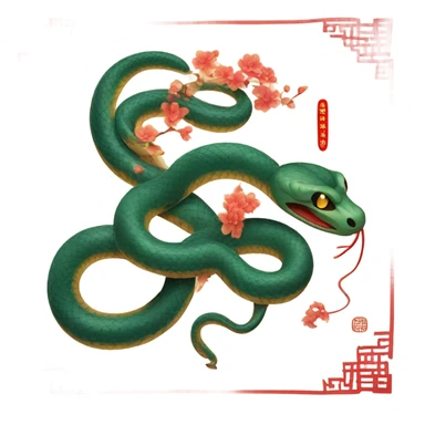 Snake gong xi fa chai sticker