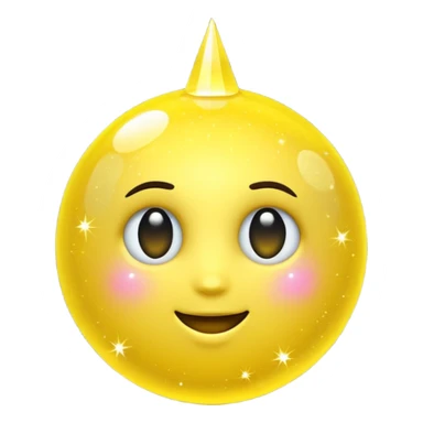  3 Yellow Sparkle 3d sticker