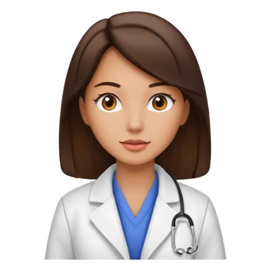 female brunette vet sticker