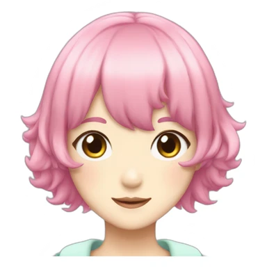 Nana Komatsu in Anime with pink hair sticker