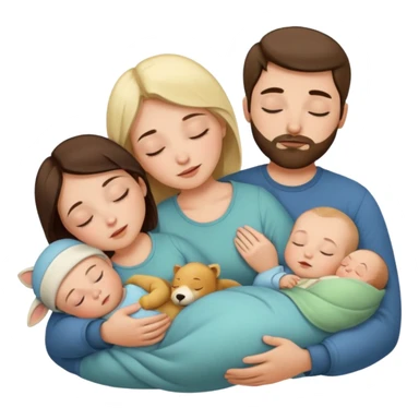 Femme Marie, homme Joseph, et le petit bébé Jesus, et les animaux font tous dodo sticker