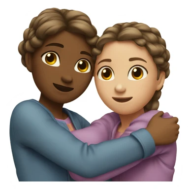 Hug two girlfriends sticker