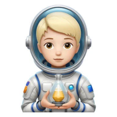 future Explorer with futuristic sandglass sticker