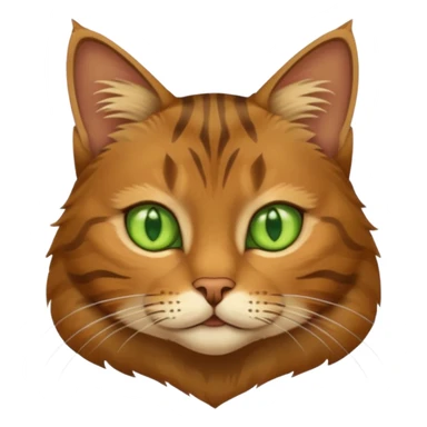 A european cat brown with lighter green eyes sticker