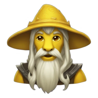 Yellow dragonborn wizard sticker