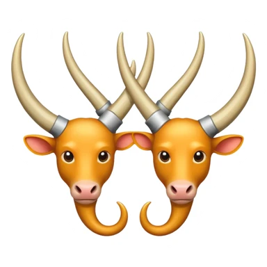 a pair of horns, isolated sticker
