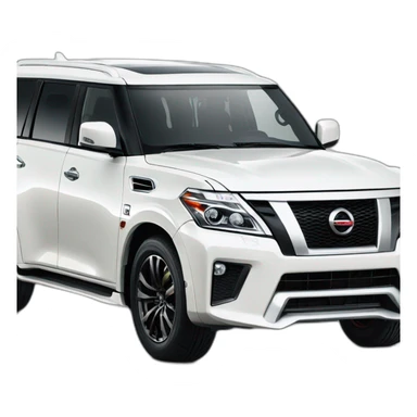 white nissan patrol nismo 2019  sticker