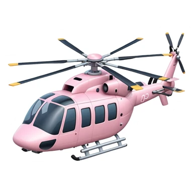 Light pink huge helicopter sticker