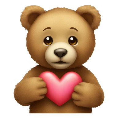 Teddy bear with love heart sticker