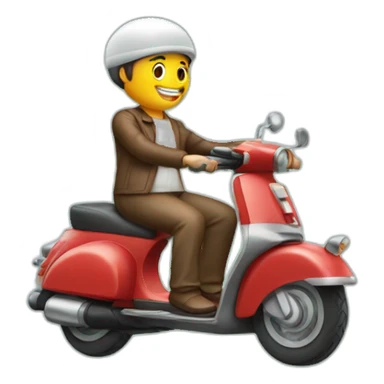 Pâtissier sur scooter sticker