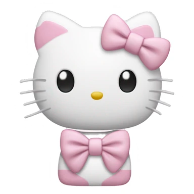 Hello kitty pastel pink with white bow sticker