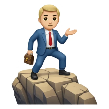 a mafiosi informant bound up and held over a cliff sticker