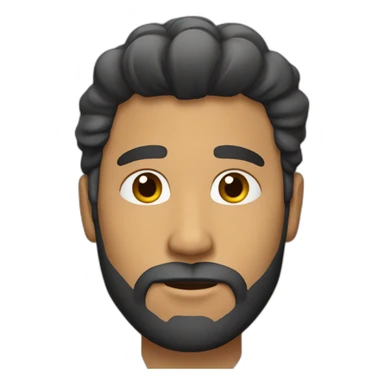Hombre latino con barba y pelo rizado medio largo  sticker