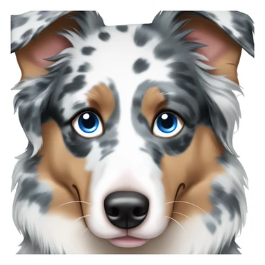 Blue Merle Australian Shepherd with Blue Eyes sticker