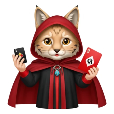 Lynx from shadow fight 2 holding a uno reverse card sticker