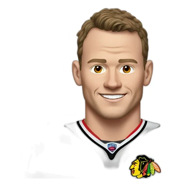 Jonathan Toews as rainbow beach bum sticker