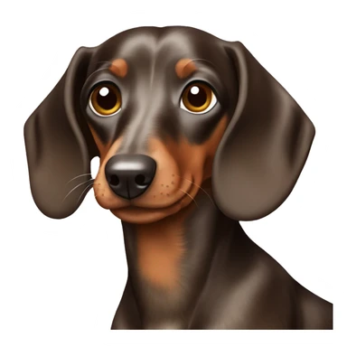 Brown dapple dachshund  sticker