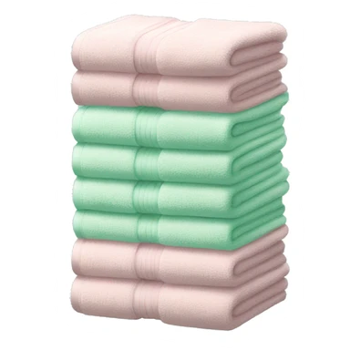 Light pink and mint stacked towels sticker