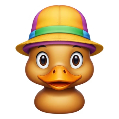 duck wearing a hat sticker
