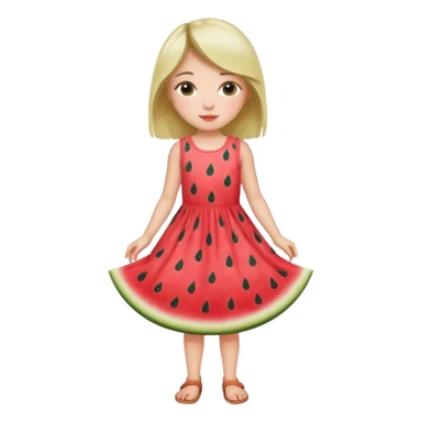 Kids in Fruit Clothes 
A girl in a watermelon dress with cute seed patterns.




































 sticker