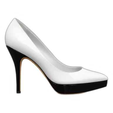 One Black Patent Leather Daffodile Platform Heels sticker