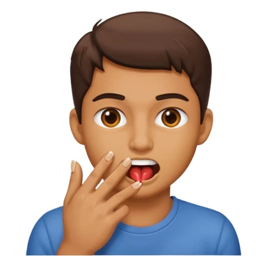 Persona mordiéndose la uña sticker