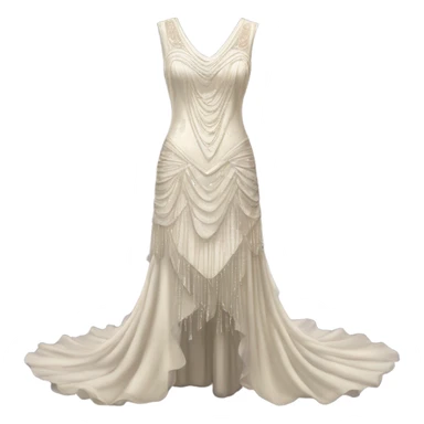 Hyper Realistic vintage flapper Wedding dress displays sticker