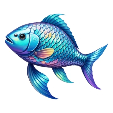 High resolution of  full body fish sticker