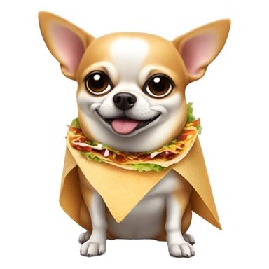 Fat Chihuahua eating Taco Bell fat sticker