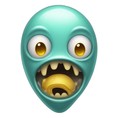 extraterrestre divertido con lengua afuera sticker