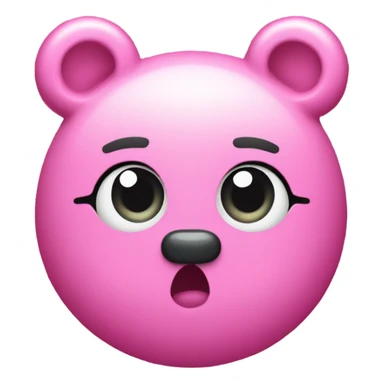 Pink sparkly fat beat with crystals and glitter  sticker