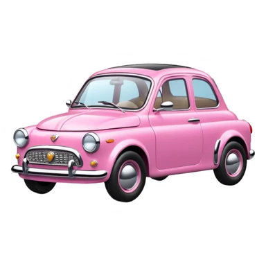 pink small retro car sticker