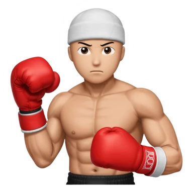 Saitama red hand punch with boxing glove sticker