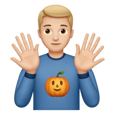 Homme qui tient un 6 et un 7 dans chaque main sticker