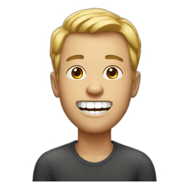 man with 1 missing tooth sticker